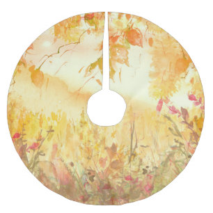 Jupon De Sapin En Polyester Brossé Aquarelle Pays Forêt Paysage Art