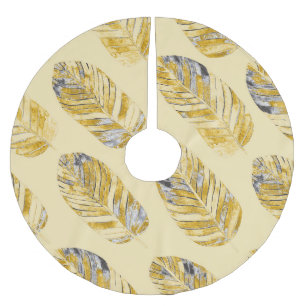 Jupon De Sapin En Polyester Brossé Aquarelle Tropical Feuille moderne Motif
