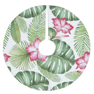 Jupon De Sapin En Polyester Brossé Aquarelle tropicale : Motif sans couture
