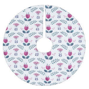 Jupon De Sapin En Polyester Brossé Aquarelle Tulipe rose
