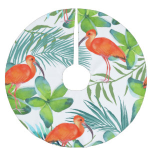 Jupon De Sapin En Polyester Brossé Aquarelles : motif vintage sans soudure.