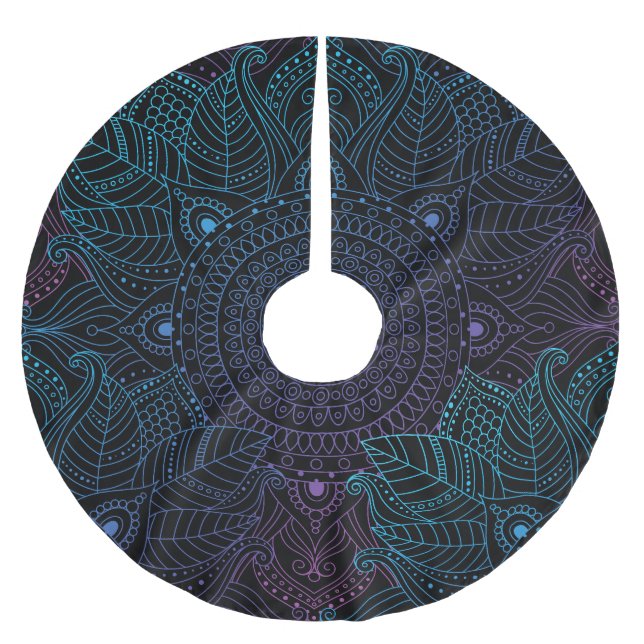 Jupon De Sapin En Polyester Brossé Arabesque Bliss : Magie Mandala orientale (Devant)