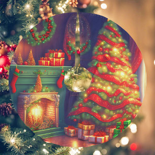 Jupon De Sapin En Polyester Brossé Arbre de Noël de style Vintage