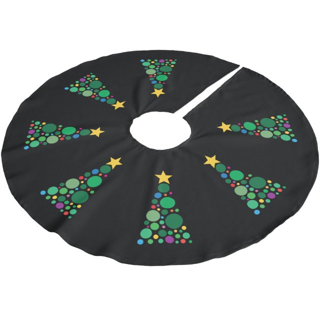 Jupon De Sapin En Polyester Brossé Arbre scintillant  (Angle)