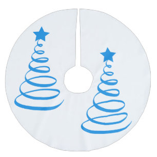 JUPON DE SAPIN EN POLYESTER BROSSÉ **ARBRES DE NOËL BLEU COOL**