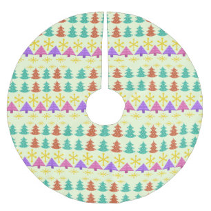 Jupon De Sapin En Polyester Brossé Arbres de Noël de l'ère atomique Kitsch Lumière