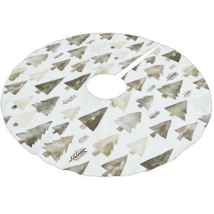 Jupon De Sapin En Polyester Brossé Arbres de Noël vert olive