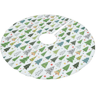Jupon De Sapin En Polyester Brossé Arbres rétro