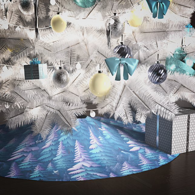 Jupon De Sapin En Polyester Brossé Arctic Fox Wonderland (Créateur téléchargé)