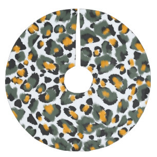 Jupon De Sapin En Polyester Brossé Arrière - plan de texture Poster de animal Leopard