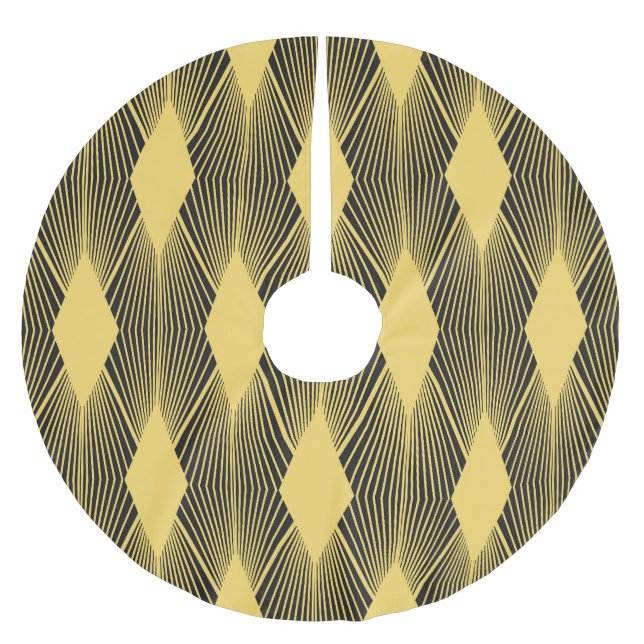 Jupon De Sapin En Polyester Brossé Arrière - plan géométrique Art déco Abstrait (Devant)