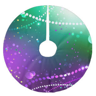 Jupon De Sapin En Polyester Brossé Arrière - plan mardi Gras Festive violet