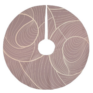 Jupon De Sapin En Polyester Brossé Arrière - plan Motif Luxury Gold Lines