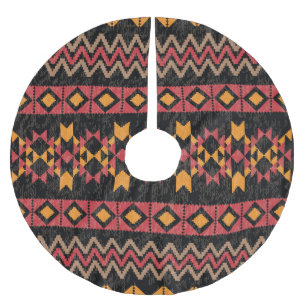 Jupon De Sapin En Polyester Brossé Arrière - plan noir, Motif moderne géométrique.