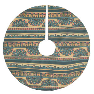 Jupon De Sapin En Polyester Brossé Arrière - plan Vintage ethnique géométrique tribal