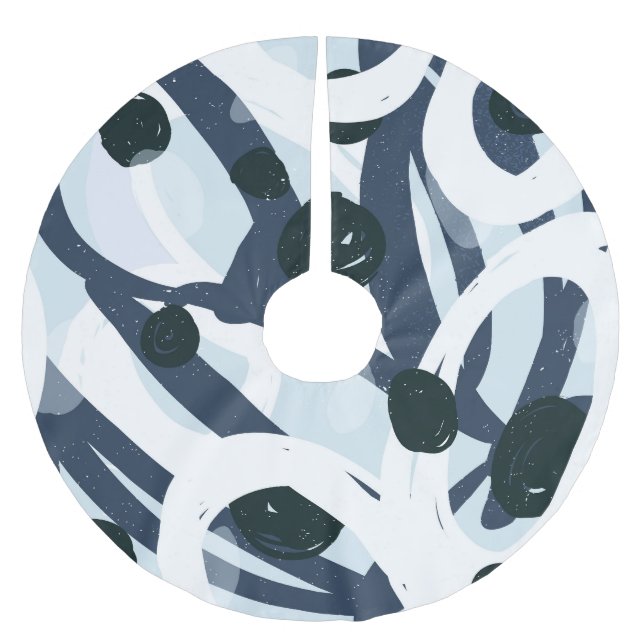 Jupon De Sapin En Polyester Brossé Art Abstrait : Illustration de peinture transparen (Devant)