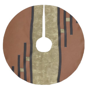 Jupon De Sapin En Polyester Brossé Art Déco en or et beige