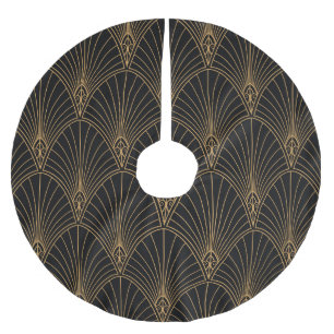 Jupon De Sapin En Polyester Brossé Art déco : motif géométrique classique.