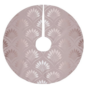 Jupon De Sapin En Polyester Brossé Art Déco : Or Lattice Elégance.