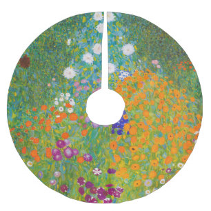 Jupon De Sapin En Polyester Brossé Art floral de cottage vintage de Gustav Klimt