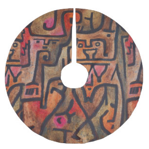 Jupon De Sapin En Polyester Brossé Art Moderne Expressionniste Abstrait de Forêt de K