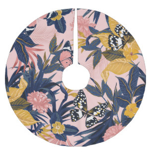 Jupon De Sapin En Polyester Brossé Art Tropical : Motifs de Forêt Lumineux