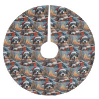 Australie Berger Dog Roller Dessous de verre Noël