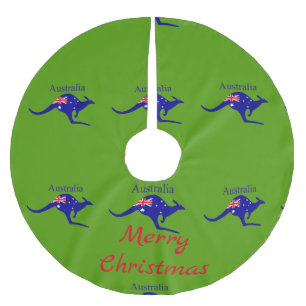 Jupon De Sapin En Polyester Brossé Australie : Drapeau Kangaroo Thunder_Cove