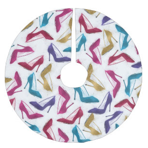 Jupon De Sapin En Polyester Brossé Awesome moderne aquarelle ceinture talon haute cha