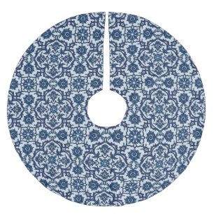Jupon De Sapin En Polyester Brossé Azulejos Floral Carrelage Motif