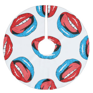 Jupon De Sapin En Polyester Brossé Badges de patchs de dessin : Retro Pop