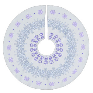 Jupon De Sapin En Polyester Brossé Bague de flocons bleus