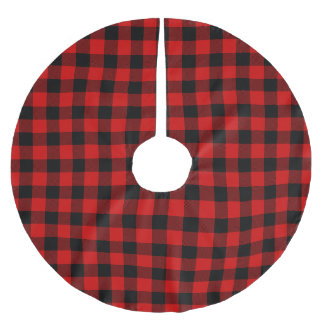 Jupon De Sapin En Polyester Brossé Baguette plaquée rouge et noir de bison