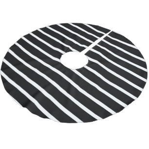 Jupon De Sapin En Polyester Brossé Bande noire et blanche moderne