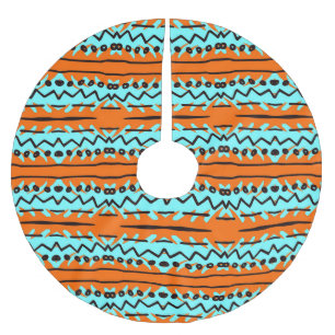 Jupon De Sapin En Polyester Brossé Bandes aquarelles, motif coloré et lumineux.