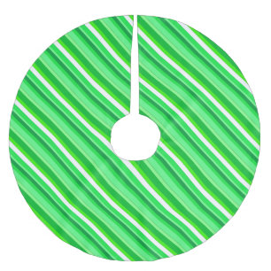 Jupon De Sapin En Polyester Brossé Bandes de bonbons en couches - vert émeraude et bl