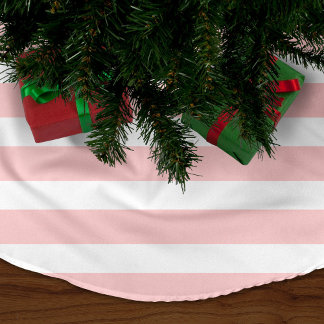 Jupon De Sapin En Polyester Brossé Bandes de preppy rose pâle