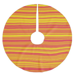 Jupon De Sapin En Polyester Brossé Bandes orange rouge jaune
