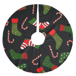 Jupon De Sapin En Polyester Brossé bas noël noir