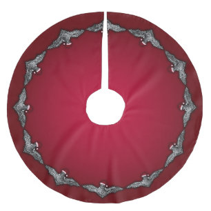 Jupon De Sapin En Polyester Brossé Bataille Dans Un Chapeau De Père Noël