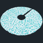 Jupon De Sapin En Polyester Brossé Beach Coral Reef Motif Nautique Blanc Bleu<br><div class="desc">Cet élégant motif marin d'inspiration océan / plage ressemble à un récif corallien tissé complexe en blanc sur une plage - arrière - plan bleu. Le joli design motif de récif de corail est fait dans un style pochoir. La couleur bleue rappelle les mers tropicales claires et claires. Ce design...</div>