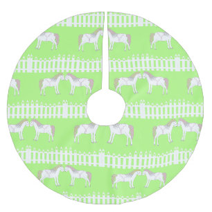 Jupon De Sapin En Polyester Brossé Beau Chevaux Mariages blancs à motifs