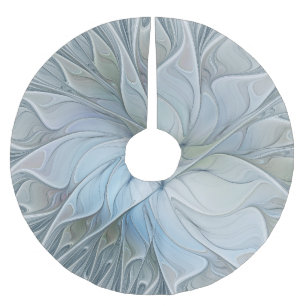 Jupon De Sapin En Polyester Brossé Beauté Élégante Art Abstrait Moderne Fleur Fractal