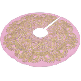 Jupon De Sapin En Polyester Brossé Bébé fille pastel motif mandala étoile rose