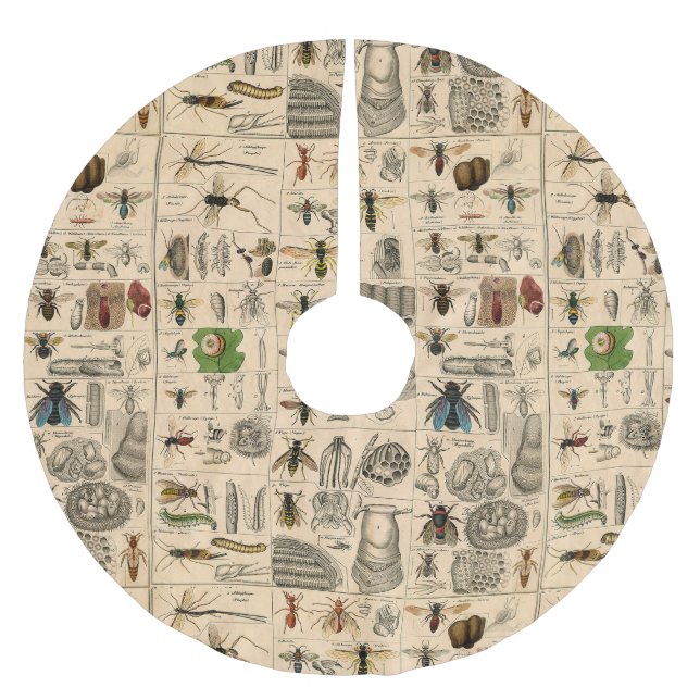 Jupon De Sapin En Polyester Brossé Bee Insect Bug Wasp Natural History Bees (Devant)