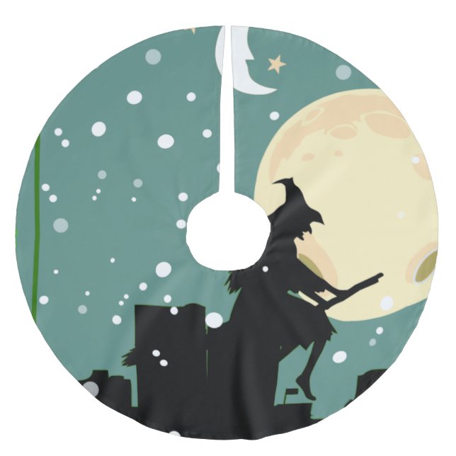 Jupon De Sapin En Polyester Brossé befana de noël épiphanie (Devant)