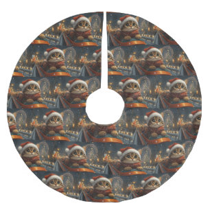 Jupon De Sapin En Polyester Brossé Bengale Roller Dessous de verre Noël