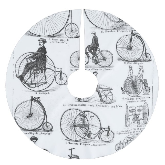 Jupon De Sapin En Polyester Brossé Bicyclette à grande roue Penny Farthing (Devant)