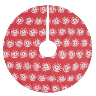 Jupon De Sapin En Polyester Brossé Blanc noir, texture florale abstraite.