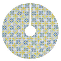 Bleu et jaune joli carrelage portugais motif